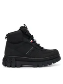 Buty dla chłopców - Tommy Hilfiger Trzewiki T3X5-34129-1696999 S Czarny - miniaturka - grafika 1