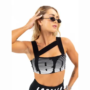 Top damski LABELLAMAFIA TOP SWEETY BLACK - Bielizna sportowa damska - miniaturka - grafika 1