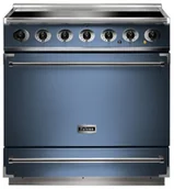 Kuchenki elektryczne - Kuchnia z płytą indukcyjną FALCON 900S 90 Chiński błękit szczotkowany nikiel - miniaturka - grafika 1