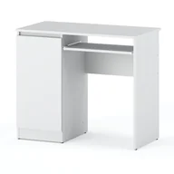 Biurka gamingowe - Biurko Białe Komputerowe 90 CM Z 2 Półkami Meble Gamingowe Szkolne - miniaturka - grafika 1