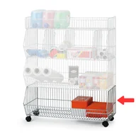 Artykuły do ekspozycji w sklepie - B2B Partner Kosz druciany nastawny ( z kółkami) 900x430x310 mm 2013 + kolečka - miniaturka - grafika 1