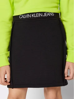 Sukienki i spódniczki dla dziewczynek - Calvin Klein Jeans Spódnica Reversible IG0IG01034 Czarny Regular Fit - grafika 1