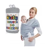 Chusty do noszenia dzieci - Chusta do noszenia NIEMOWLĄT nosidełko materiałowe elastyczne tkanina 15Kg - miniaturka - grafika 1