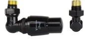 Zawory i kraniki - Zawór termostatyczny trójosiowy Master czarny błyszczący lewy - miniaturka - grafika 1