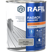 Farby zewnętrzne - Radach srebrny aluminiowy RAL 9006 półmat 0,75L - miniaturka - grafika 1