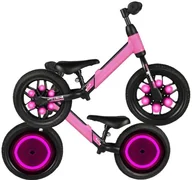 Rowerki biegowe - Różowy Rowerek Biegowy KOŁA LED rower dziecięcy dla dziewczynki Spark - miniaturka - grafika 1