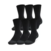 Skarpetki dla dzieci - Skarpetki Under Armour Unisex Perf Tech 6pk Crew Black/Black/Jet Gray L - miniaturka - grafika 1