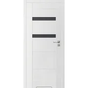 Drzwi wewnętrzne - Artens Drzwi wewnętrzne łazienkowe Parma Nero 60 lewe białe - miniaturka - grafika 1