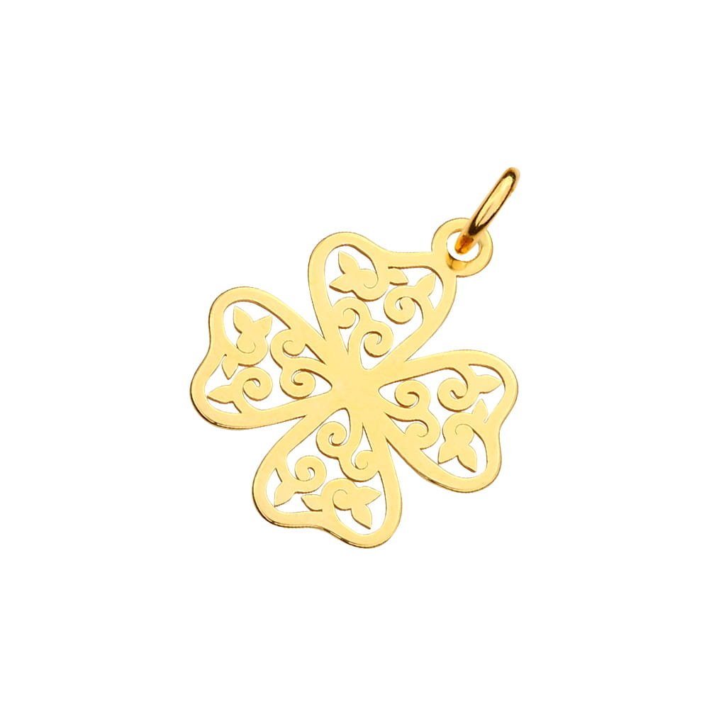 MYNESS Zawieszka charms wisiorek koniczyna czterolistna