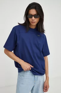 G-Star Raw t-shirt bawełniany kolor granatowy gładki - Koszulki męskie - miniaturka - grafika 1