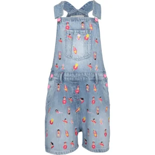 Guess Kombinezon RIGID DENIM SHORTALL | Regular Fit - Kombinezony - miniaturka - grafika 1
