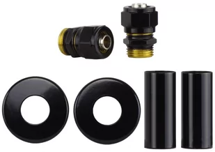 Zestaw maskujący rozety+tuleje+złączki GZ1/2 x Pex czarny błyszczący Royal/Swing/Master/Elegant - Akcesoria grzewcze - miniaturka - grafika 1