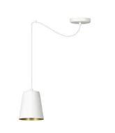 Lampy sufitowe - Emibig Link lampa wisząca 1-punktowa biała/złota 456/1 456/1 - miniaturka - grafika 1