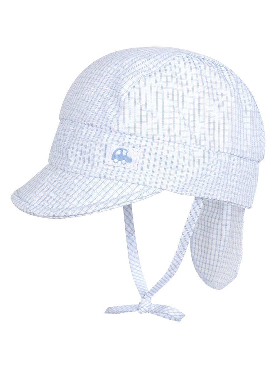 Chłopięca czapka wiązana z daszkiem jasnoniebieska Döll
