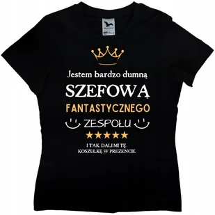 Koszulka Dla Szefowej Prezent Urodziny 30 40 50 Na Święta Śmieszna Zabawna - Koszulki i topy damskie - miniaturka - grafika 1