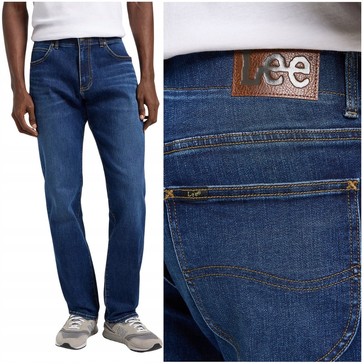 Lee STRAIGHT FIT Extreme Motion wygodne proste spodnie jeansowe W30 L32