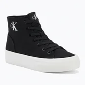 Trampki damskie - Trampki damskie Calvin Klein YW0YW01764 Vulc Flatform Mid Cv Mg black/bright white - miniaturka - grafika 1