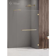 Kabiny prysznicowe - New Trendy EXK-3241 KABINA AVEXA GOLD SHINE WALK-IN 140x200 CZYSTE 6mm ACTIVE SHIELD - miniaturka - grafika 1