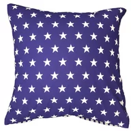 Pościel - Poszewka 50x60 R006 biała granatowa gwiazdki paski 51N 52N - miniaturka - grafika 1
