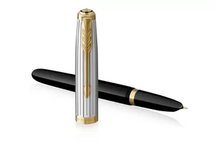 Pióro Wieczne Parker 51 Premium Czarne GT M - 2169061 - Pióra wieczne - miniaturka - grafika 1