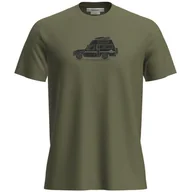 Koszulki sportowe męskie - Męska koszulka Icebreaker M Mer 150 Tech Lite SS Tee Cosy Camper Rozmiar: XL / Kolor: zielony - miniaturka - grafika 1