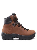 Buty trekkingowe damskie - Alpina Trekkingi Tundra 6364-2 Brązowy - miniaturka - grafika 1