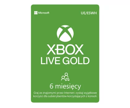 Microsoft Xbox Live Gold 6 miesięcy