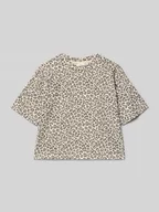 Koszulki dla dziewczynek - T-shirt o pudełkowym kroju z czystej bawełny - miniaturka - grafika 1