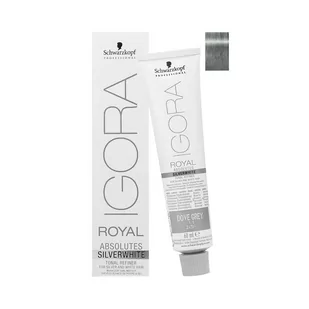 Schwarzkopf Professional Professional, Igora Royal Absolutes Silver White, farba do srebrnych włosów Dove Grey, 60 ml - Farby do włosów i szampony koloryzujące - miniaturka - grafika 1