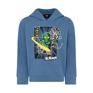 Bluzy dla chłopców - LEGO Chłopięca bluza z kapturem Ninjago Jungen LWStorm 304 bluza z kapturem, 612 Faded Blue, 110 - miniaturka - grafika 1
