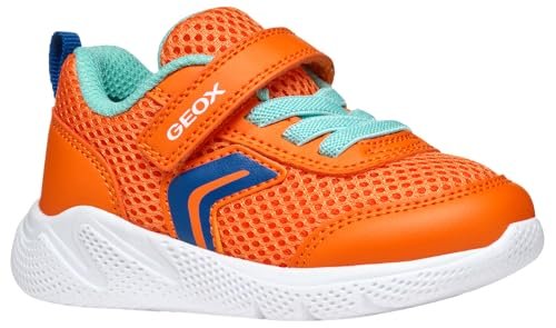 Geox B SPRINTYE Boy C, buty dziecięce, pomarańczowe/Royal, 23 EU, Pomarańczowy, 23 EU
