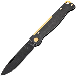 Nóż składany Boker Plus Atlas Stonewash Brass - Black - Noże - miniaturka - grafika 1
