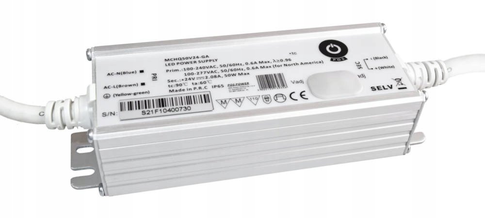 POS MCHQ50V24-GA, Zasilacz, Zasilacze/mchq-a Ga, POS Zasilacz Led 24V/2.08...