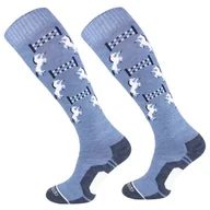 Skarpetki damskie - Skarpetki MONDO-CALZA White Horses granatowe, rozmiar: M - miniaturka - grafika 1