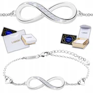 Bransoletki - Srebrna Bransoletka z Nieskończonością Cyrkoniami Nieskończoność SREBRO 925 - miniaturka - grafika 1