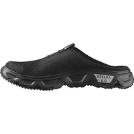 Koszulki męskie - Salomon Relax Slide 6.0 męskie slippery, czarne/czarne/stopowe, 42 EU, Black Alloy, 42 EU - miniaturka - grafika 1