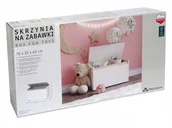 Biurka dla dzieci - Skrzynia na zabawki MEBLOMASTER, 70 x 35 x 40 cm, biała - miniaturka - grafika 1