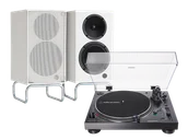 Zestawy stereo - Audio-Technica AT-LP120X (czarny) + ConneX Adsum (biały) - miniaturka - grafika 1