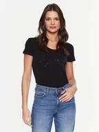 Koszulki i topy damskie - Guess T-Shirt Adelina W3RI14 J1314 Czarny Slim Fit - miniaturka - grafika 1