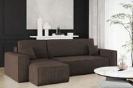 Narożniki - Sofa w kształcie L BEST narożnik tkanina Poso brązowy lewy - miniaturka - grafika 1