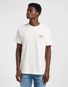 Koszulki męskie - LEE REGULAR LOGO TEE ECRU 112364552 L - miniaturka - grafika 1