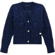 Swetry dla dziewczynek - Guess Kardigan Regular Fit - miniaturka - grafika 1