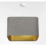 Lampy sufitowe - Lampa wisząca KWADRO SUE 40w20 szara/złota - miniaturka - grafika 1