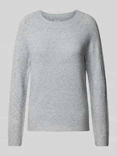 Sweter z dzianiny z okrągłym dekoltem model ‘RICA’ - Swetry damskie - miniaturka - grafika 1