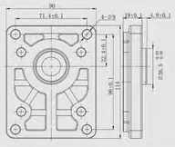 Akcesoria do hydrauliki siłowej - Pompa hydrauliczna zębata PRESKO 12cm3/obr. Grupa 2 - miniaturka - grafika 1