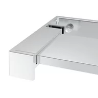 Ścianki i drzwi prysznicowe - VidaXL Ścianka prysznicowa z półką chrom, 100x195 cm, ESG i aluminium - miniaturka - grafika 1