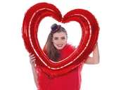 Ramki na zdjęcia - Balon foliowy serce jako ramka do zdjęć - 80x70 cm - miniaturka - grafika 1