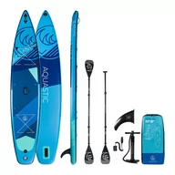 Deski SUP i akcesoria - Deska SUP AQUASTIC Touring 12'6" niebieska AQS-SUP005 - miniaturka - grafika 1