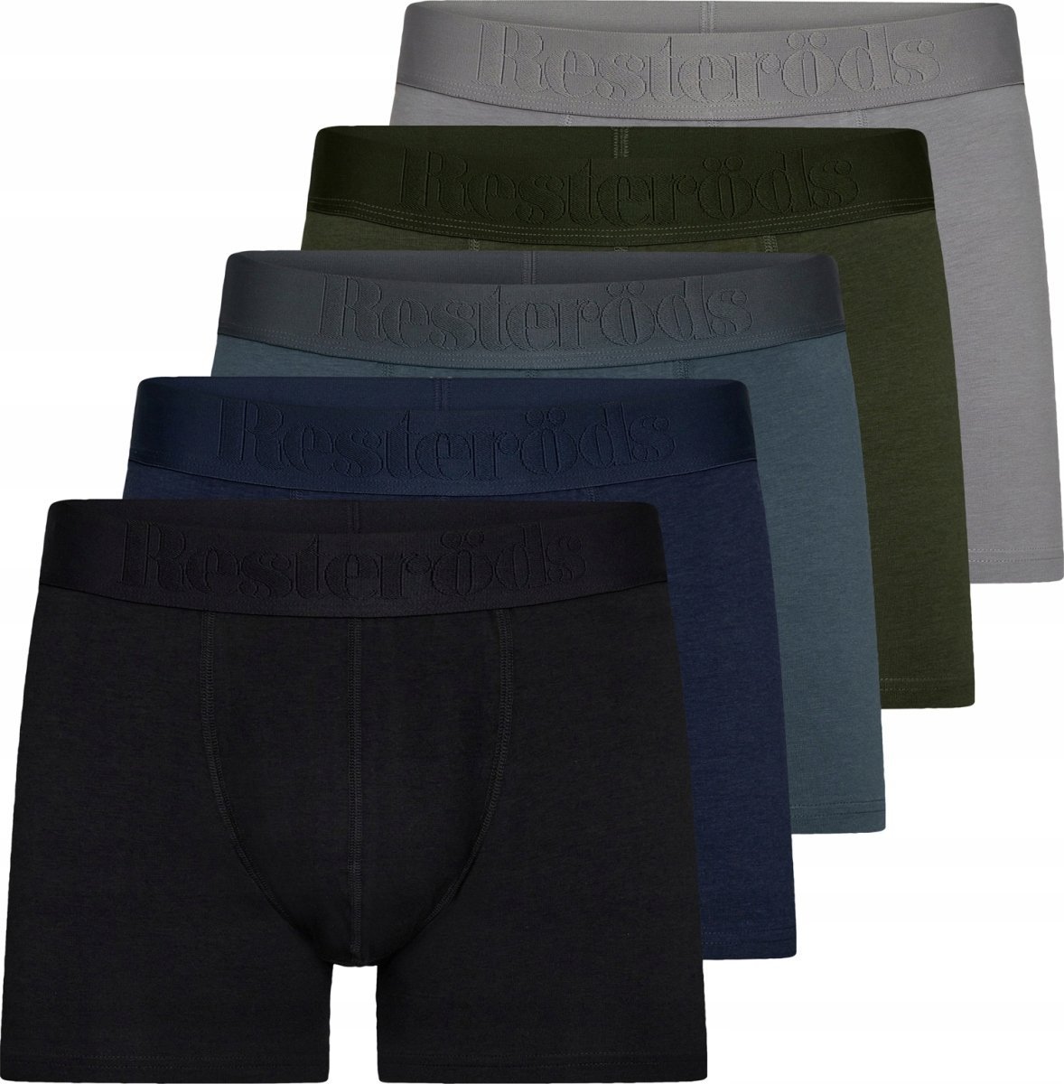 Bokserki Męskie Resteröds Premium Boxers Bambusowe 5-Pak Mix Kolorów M