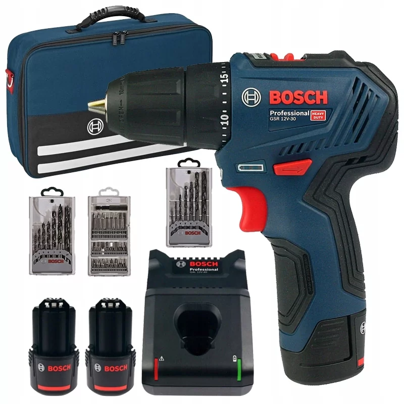 Bosch Wiertarko-wkrętarka GSR 12V-30 aku 2 x 2.0Ah